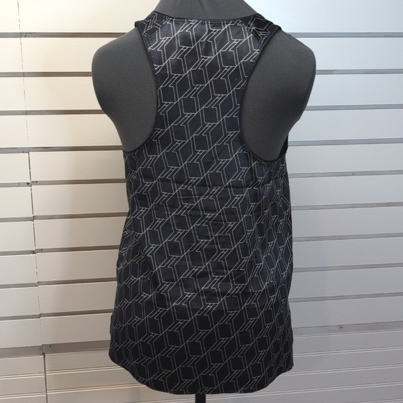 Rag & Bone Hill Navy Blue 100% Silk Geometric Print Tank Size M - Picture 6 of 8